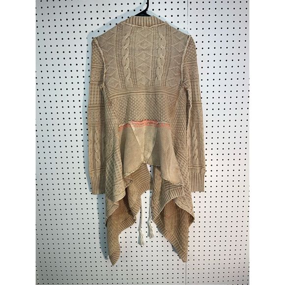 Free People Tan and Pink Cardigan Sweater - Picture 2 of 9